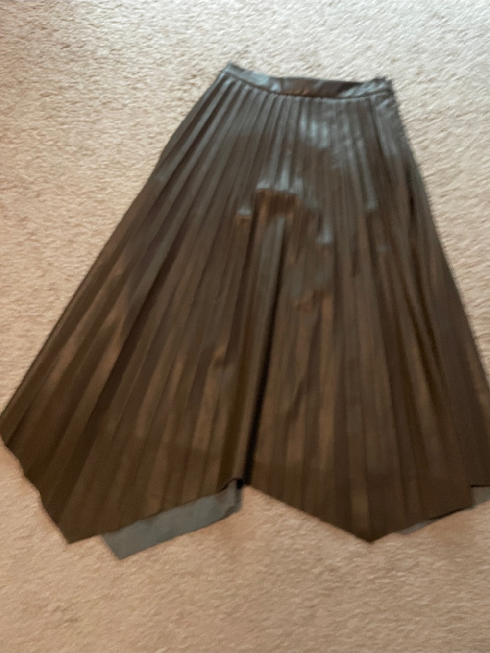 Elie Tahari Olive Pleated Maxi Skirt
